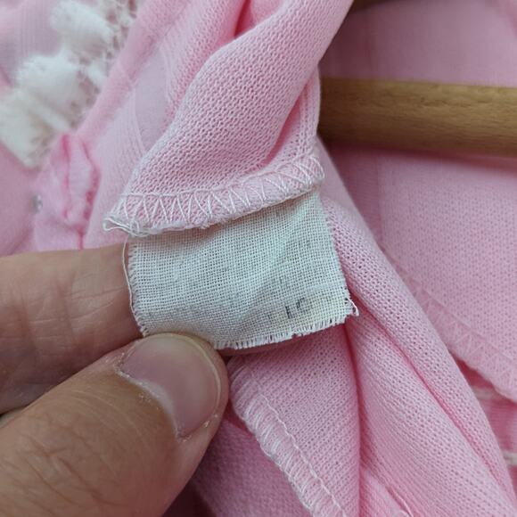 Vintage Dress Girls Size 9-10 Pink Smocked Maxi Boho Hippie Long Sleeve - Picture 7 of 8